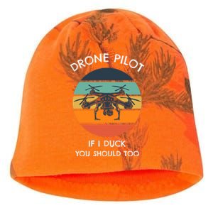 Drone Pilot If I Duck You Should Too Funny Drone Kati - Camo Knit Beanie