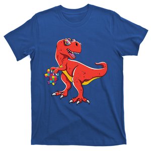 Dinosaur Puzzle In April Support Love Autism Awareness Meaningful Gift T-Shirt