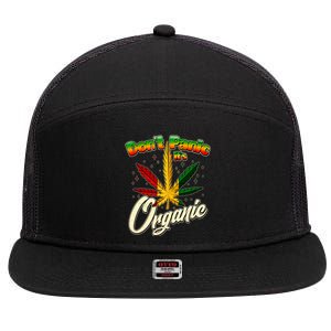 Dont Panic Its Organic Weed Marijuana 7 Panel Mesh Trucker Snapback Hat