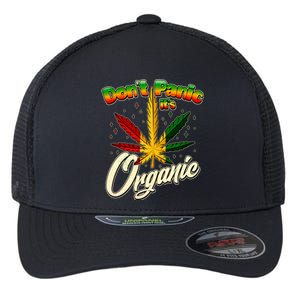 Dont Panic Its Organic Weed Marijuana Flexfit Unipanel Trucker Cap