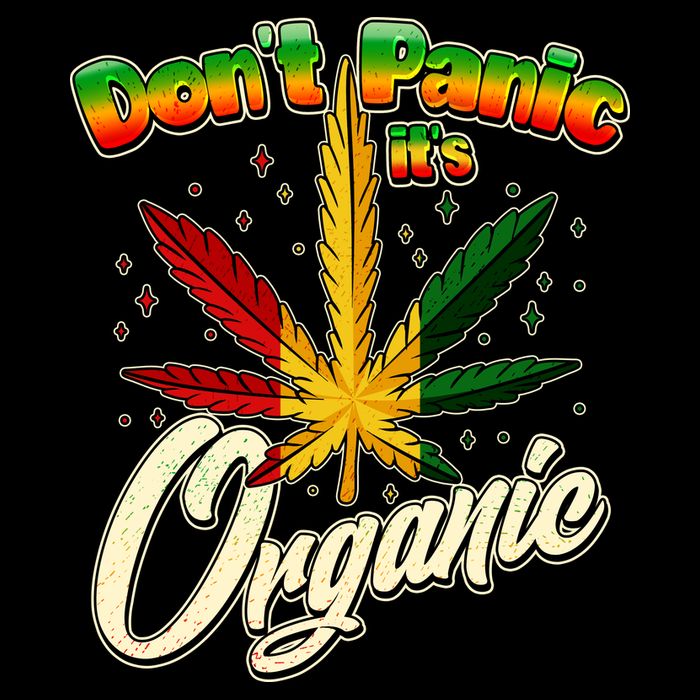 Dont Panic Its Organic Weed Marijuana Drawstring Bag