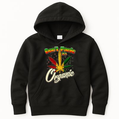 Dont Panic Its Organic Weed Marijuana Kids Hoodie