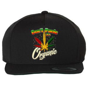 Dont Panic Its Organic Weed Marijuana Wool Snapback Cap