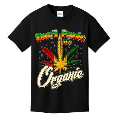 Dont Panic Its Organic Weed Marijuana Kids T-Shirt
