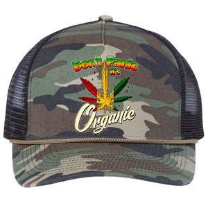 Dont Panic Its Organic Weed Marijuana Retro Rope Trucker Hat Cap