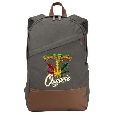 Dont Panic Its Organic Weed Marijuana Cotton Canvas Backpack