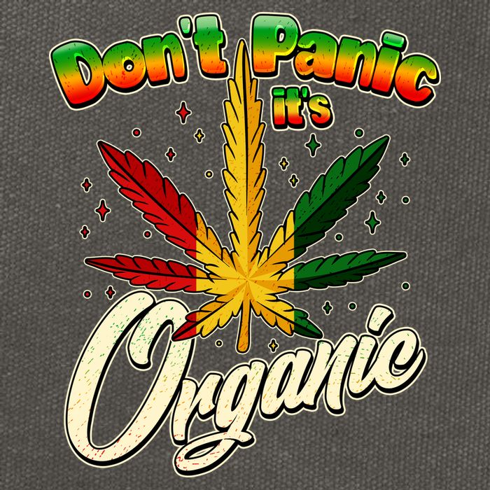 Dont Panic Its Organic Weed Marijuana Cotton Canvas Backpack