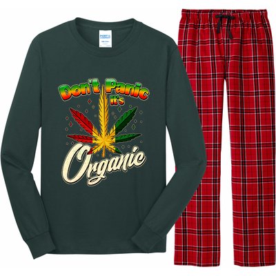 Dont Panic Its Organic Weed Marijuana Long Sleeve Pajama Set