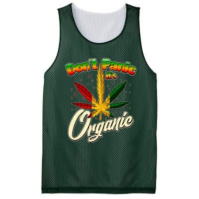 Dont Panic Its Organic Weed Marijuana Mesh Reversible Basketball Jersey Tank