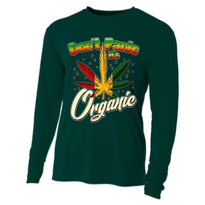 Dont Panic Its Organic Weed Marijuana Cooling Performance Long Sleeve Crew