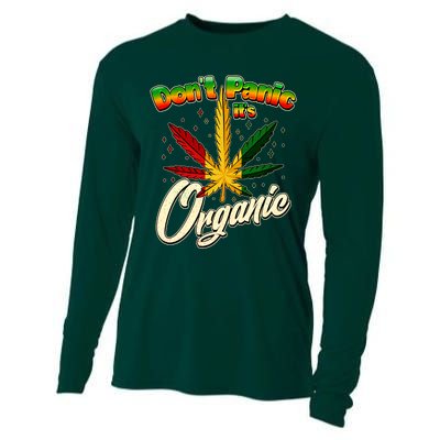 Dont Panic Its Organic Weed Marijuana Cooling Performance Long Sleeve Crew