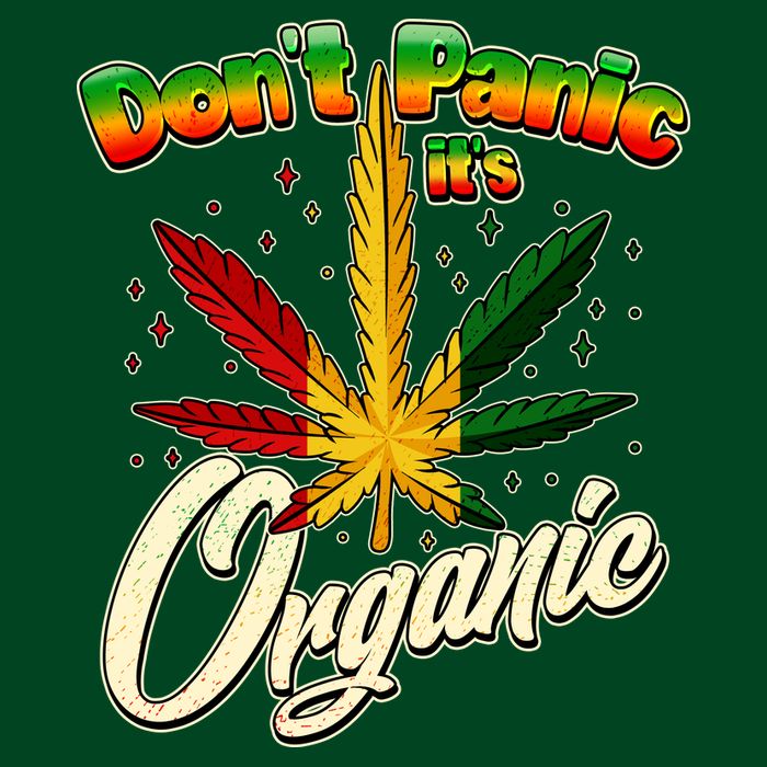 Dont Panic Its Organic Weed Marijuana Full Zip Hoodie