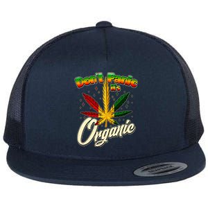 Dont Panic Its Organic Weed Marijuana Flat Bill Trucker Hat