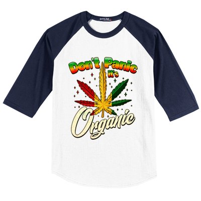 Dont Panic Its Organic Weed Marijuana Baseball Sleeve Shirt