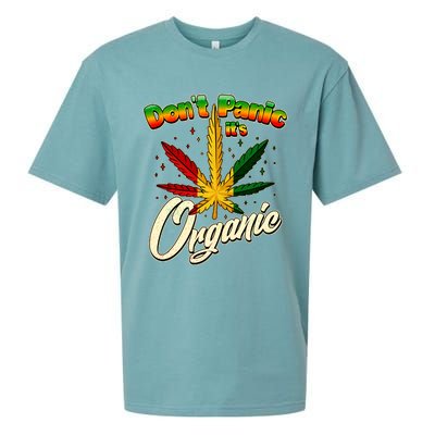 Dont Panic Its Organic Weed Marijuana Sueded Cloud Jersey T-Shirt