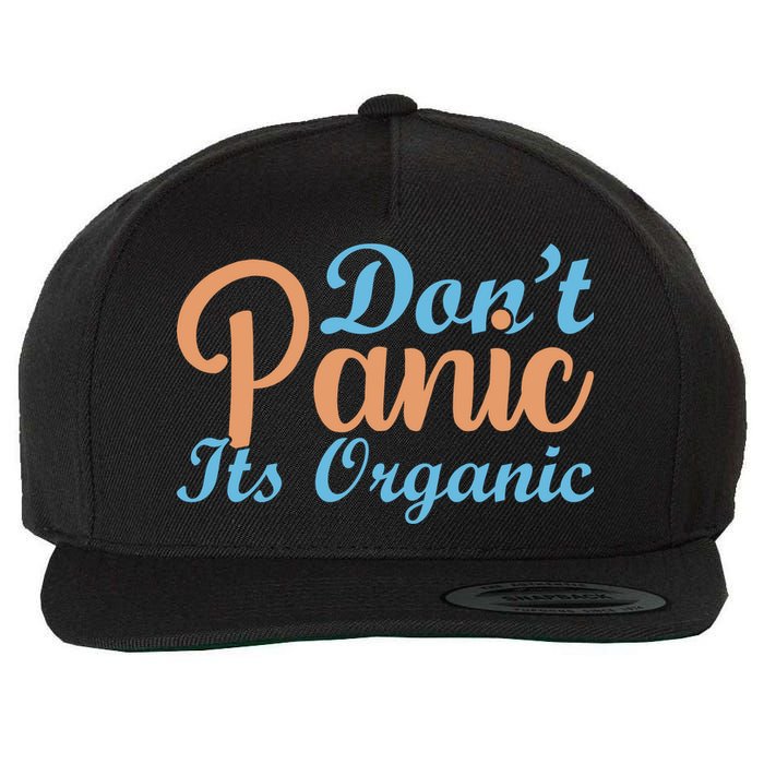 Dont Panic Its Organic Wool Snapback Cap