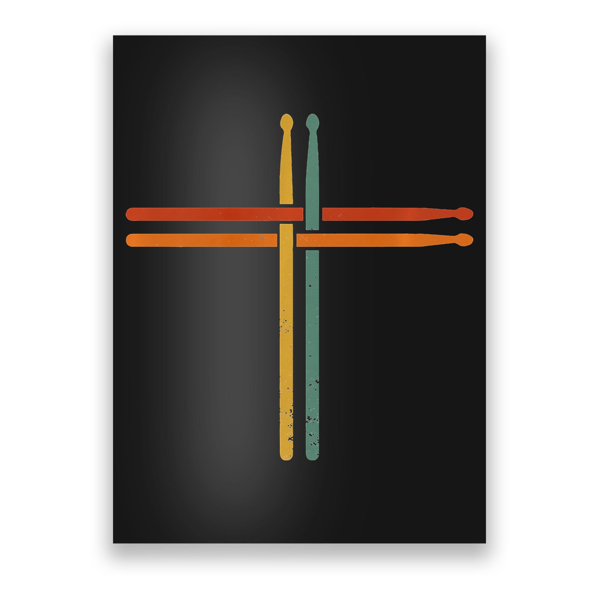 Drumming Percussion Jesus Christian Drummer Drum Stick Poster