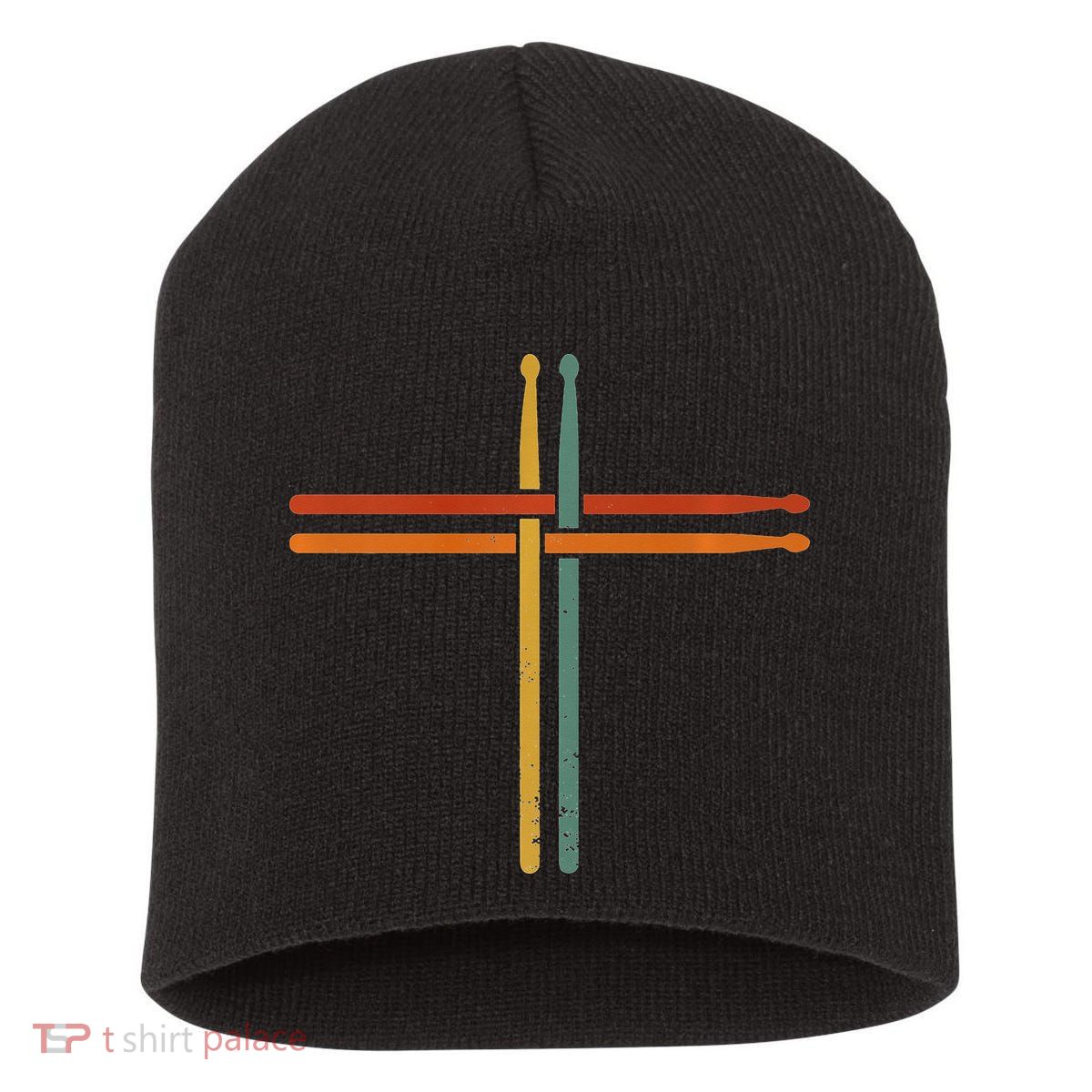 Drumming Percussion Jesus Christian Drummer Drum Stick Short Acrylic Beanie