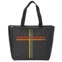 Drumming Percussion Jesus Christian Drummer Drum Stick Zip Tote Bag