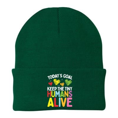 Daycare Provider Keep Tiny Humans Alive Childcare Teacher Knit Cap Winter Beanie