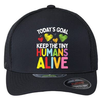 Daycare Provider Keep Tiny Humans Alive Childcare Teacher Flexfit Unipanel Trucker Cap