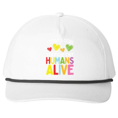 Daycare Provider Keep Tiny Humans Alive Childcare Teacher Snapback Five-Panel Rope Hat