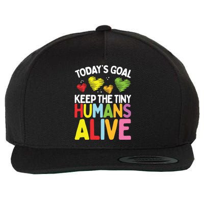 Daycare Provider Keep Tiny Humans Alive Childcare Teacher Wool Snapback Cap