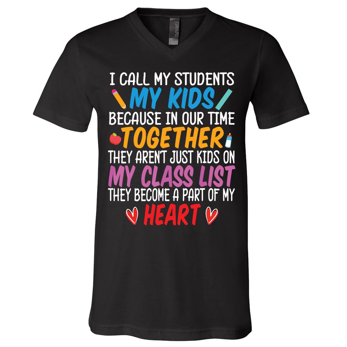 Daycare Provider Kindergarden Child Care Childcare Teacher V-Neck T-Shirt