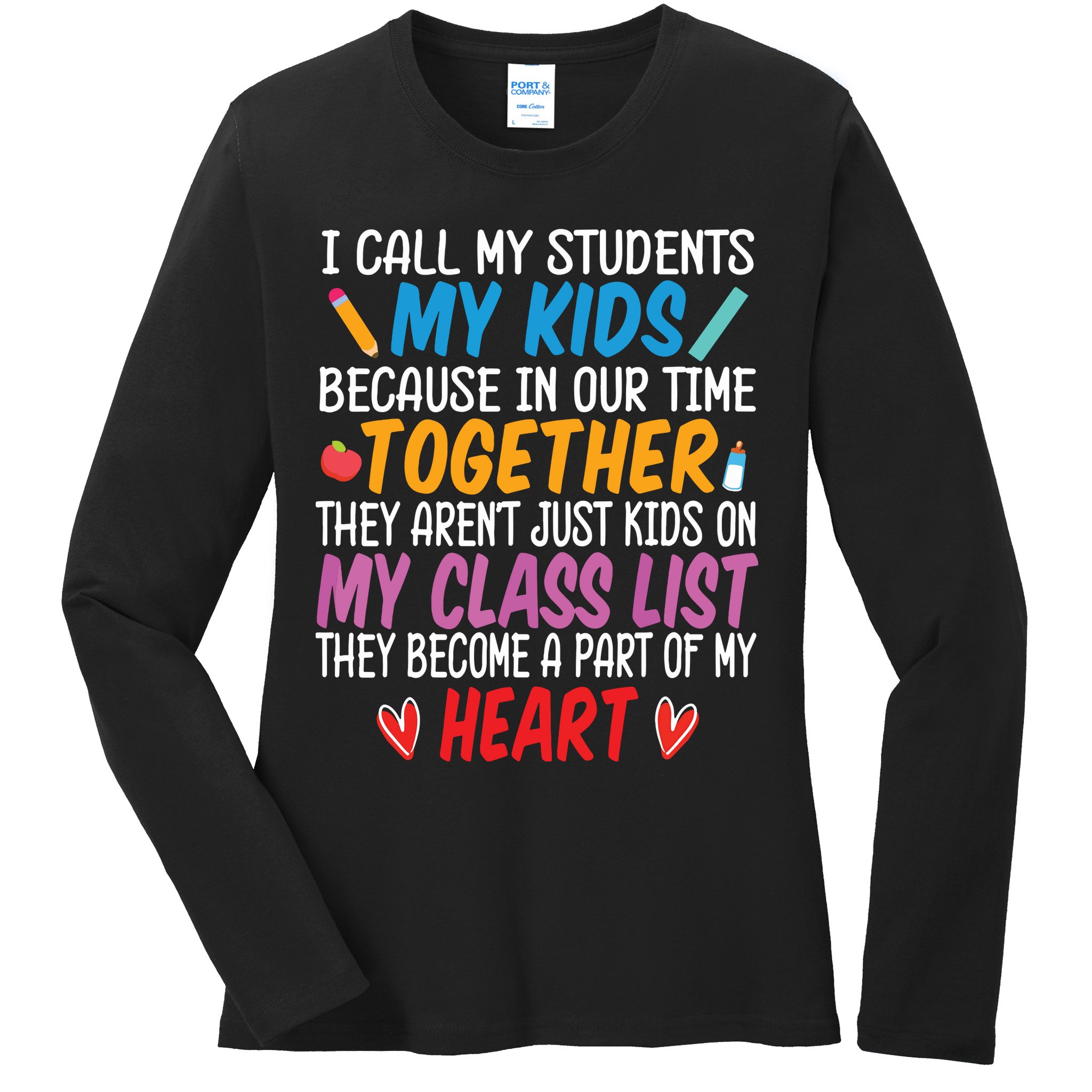 Daycare Provider Kindergarden Child Care Childcare Teacher Ladies Long Sleeve Shirt