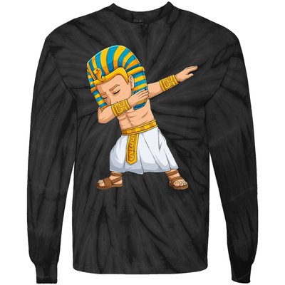 Dabbing Pharaoh King Pharaoh Tutankhamun King Tie-Dye Long Sleeve Shirt