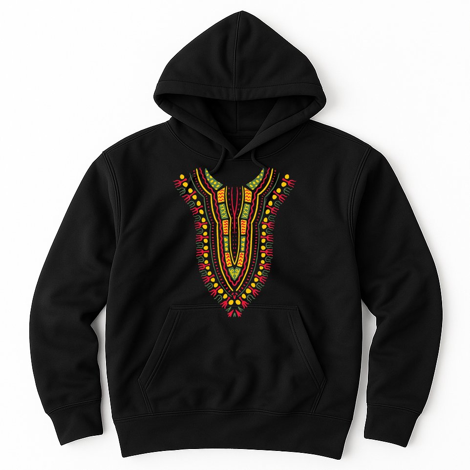 Dashiki Print Kente Ethnic African Pride Hoodie