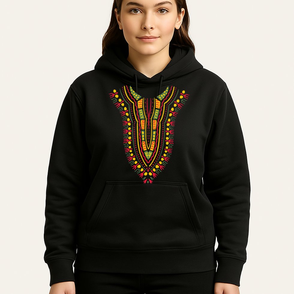 Dashiki Print Kente Ethnic African Pride Hoodie