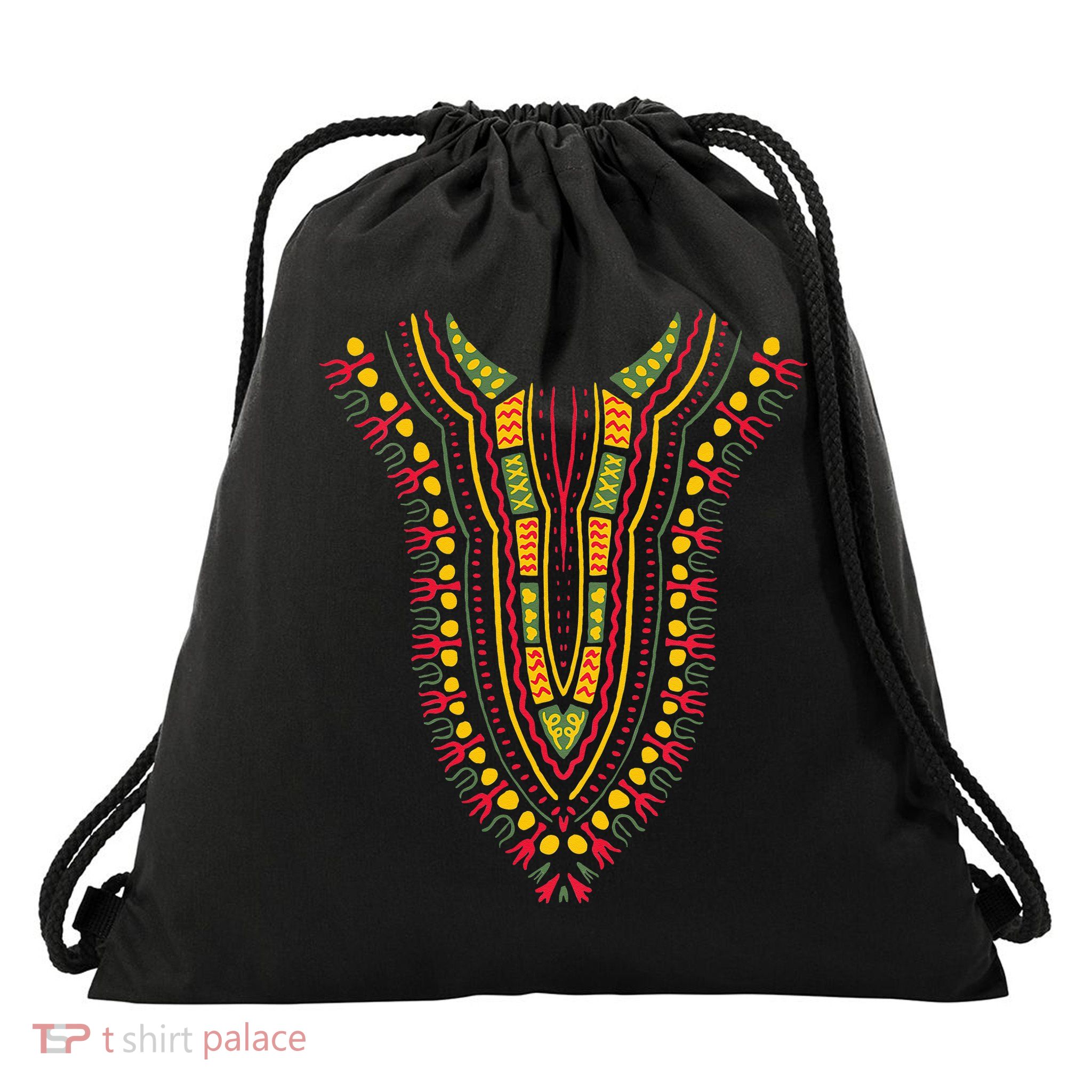 Dashiki Print Kente Ethnic African Pride Drawstring Bag