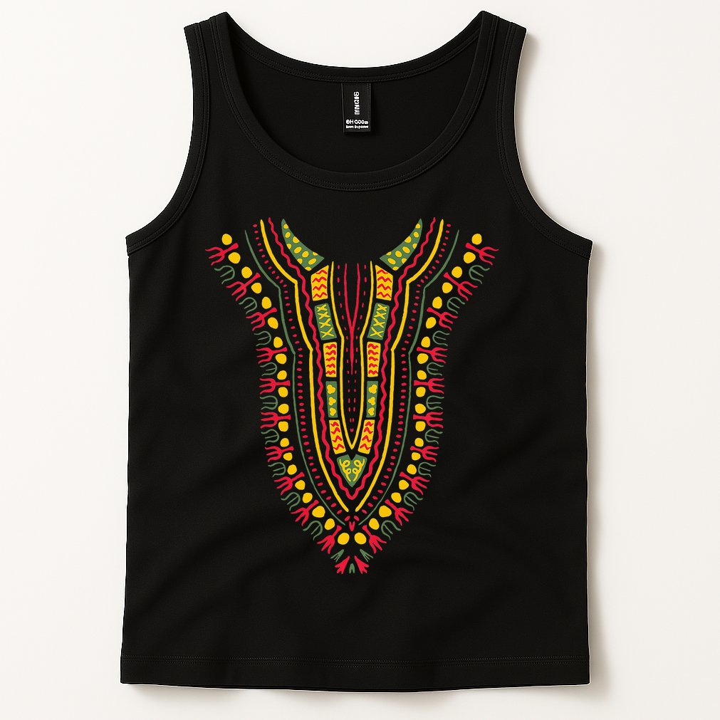 Dashiki Print Kente Ethnic African Pride Tank Top