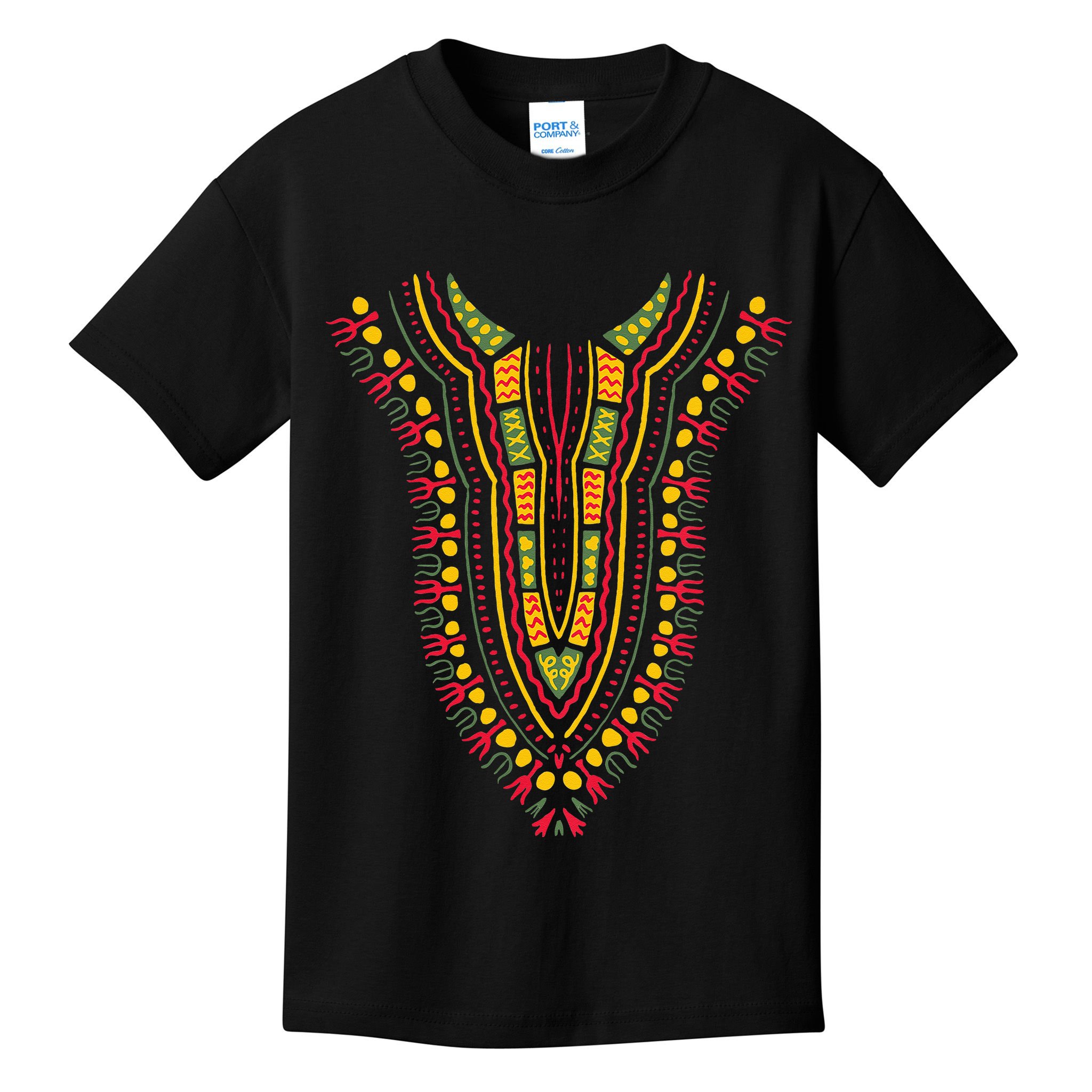 Dashiki Print Kente Ethnic African Pride Kids T-Shirt