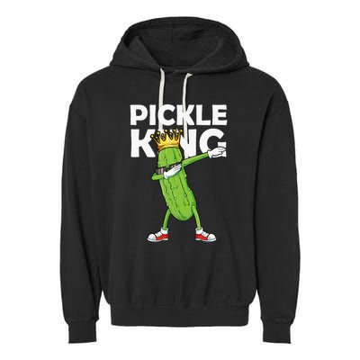 Dabbing Pickle King Cucumber Dab Funny Veggie Vegetarian Garment-Dyed Fleece Hoodie