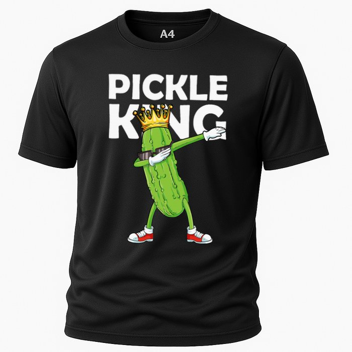 Dabbing Pickle King Cucumber Dab Funny Veggie Vegetarian Cooling Performance Crew T-Shirt