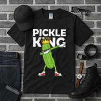 Dabbing Pickle King Cucumber Dab Funny Veggie Vegetarian Tall T-Shirt
