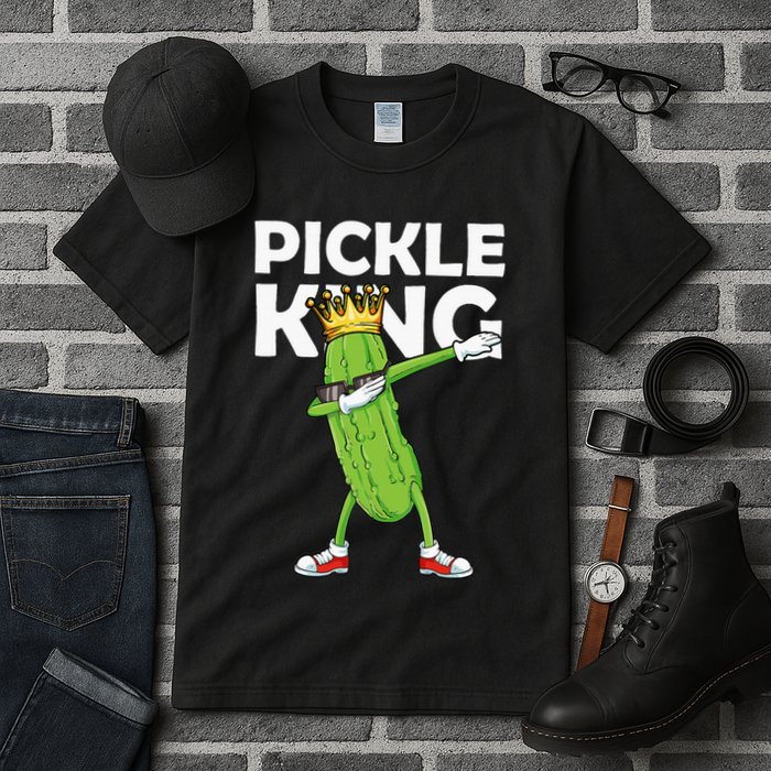 Dabbing Pickle King Cucumber Dab Funny Veggie Vegetarian Tall T-Shirt
