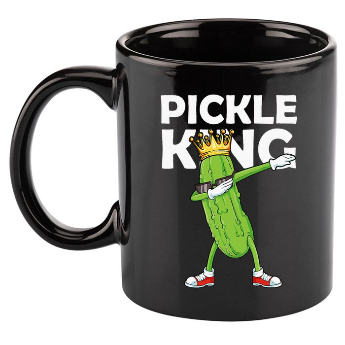 Dabbing Pickle King Cucumber Dab Funny Veggie Vegetarian 11oz C Handle Ceramic Mug