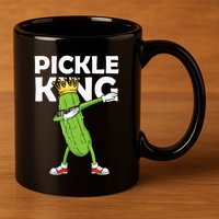 Dabbing Pickle King Cucumber Dab Funny Veggie Vegetarian 11oz C Handle Ceramic Mug
