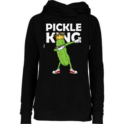 Dabbing Pickle King Cucumber Dab Funny Veggie Vegetarian Womens Funnel Neck Pullover Hood