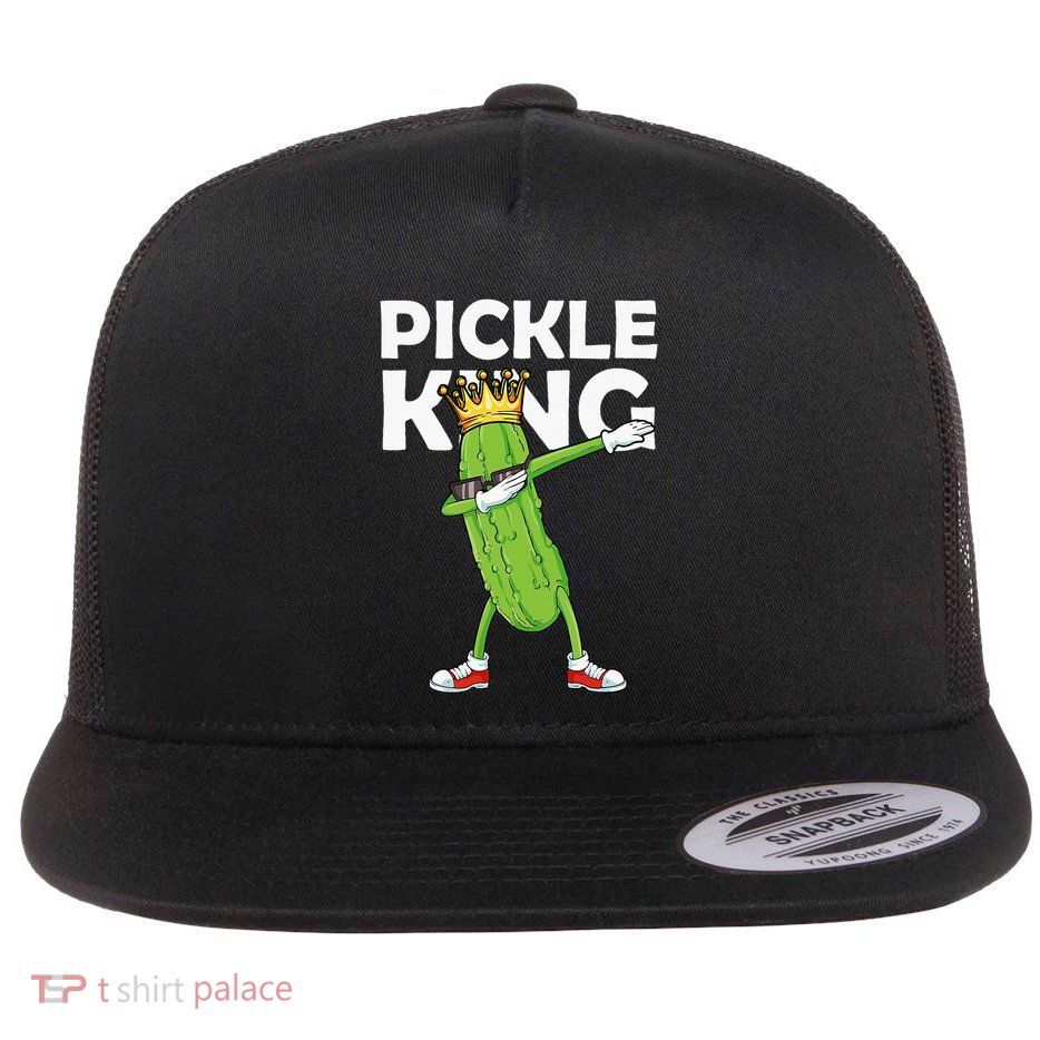 Dabbing Pickle King Cucumber Dab Funny Veggie Vegetarian Flatbill Hat