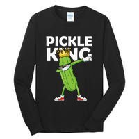 Dabbing Pickle King Cucumber Dab Funny Veggie Vegetarian Tall Long Sleeve T-Shirt