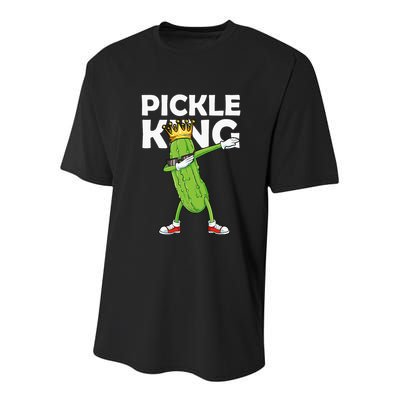 Dabbing Pickle King Cucumber Dab Funny Veggie Vegetarian Youth Performance Sprint T-Shirt