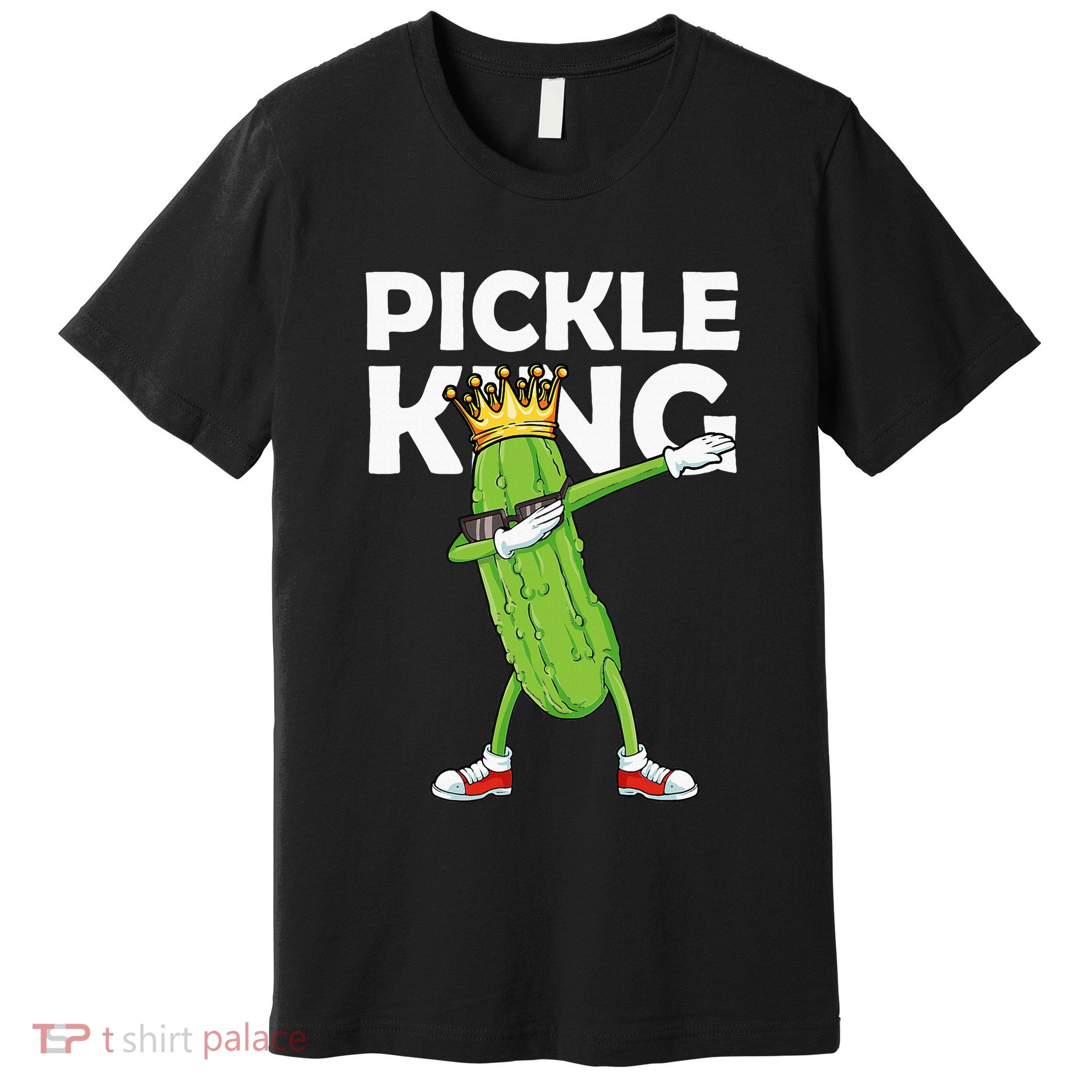Dabbing Pickle King Cucumber Dab Funny Veggie Vegetarian Premium T-Shirt
