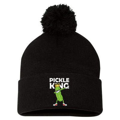 Dabbing Pickle King Cucumber Dab Funny Veggie Vegetarian Pom Pom 12in Knit Beanie