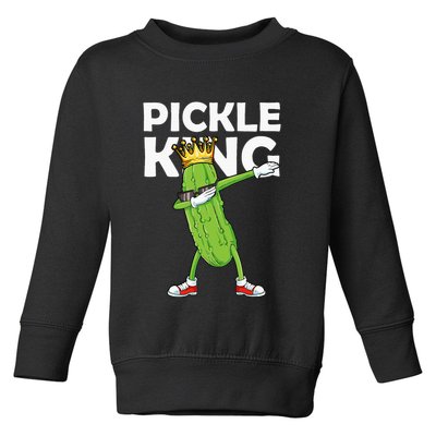 Dabbing Pickle King Cucumber Dab Funny Veggie Vegetarian Toddler Sweatshirt