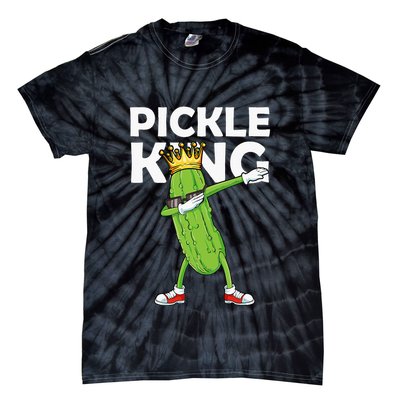 Dabbing Pickle King Cucumber Dab Funny Veggie Vegetarian Tie-Dye T-Shirt