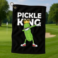 Dabbing Pickle King Cucumber Dab Funny Veggie Vegetarian Golf Towel